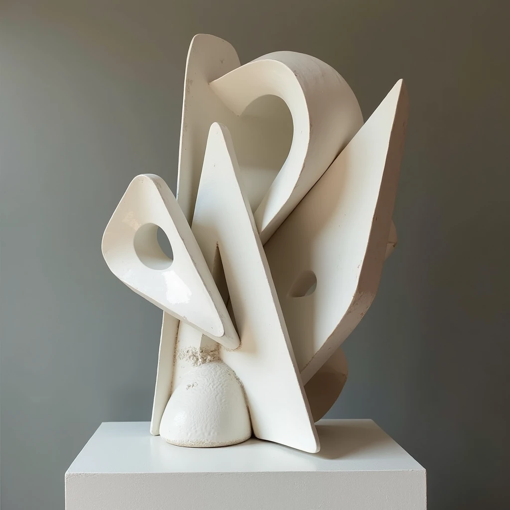 Geometric Form Ceramic Art Piece